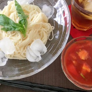 素麺のイタリアン風つけ麺☆そうめんアレンジ